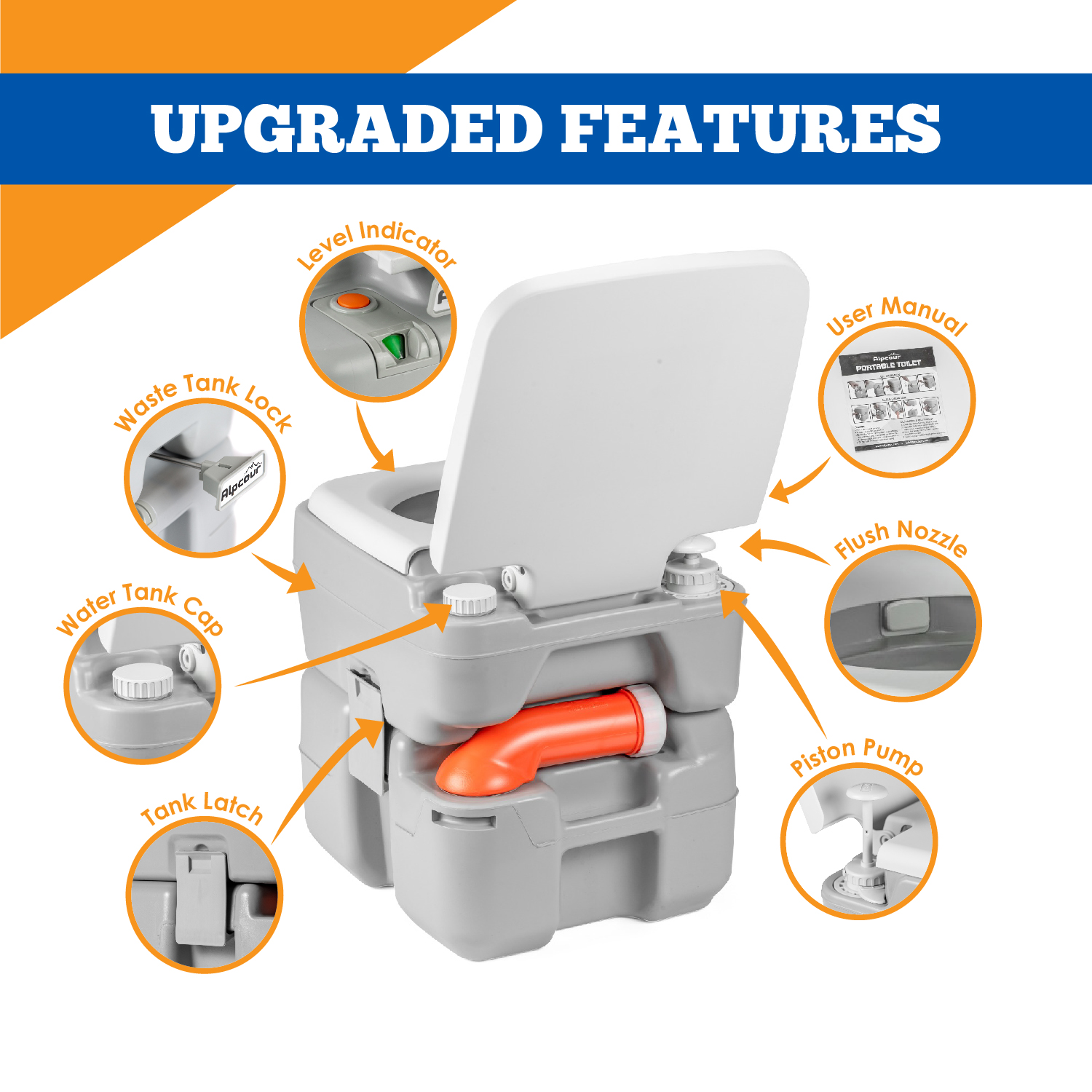 Alpcour Portable Toilet Alpcour