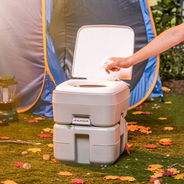 Portable Camping Toilet with Wash Sprayer – Alpcour