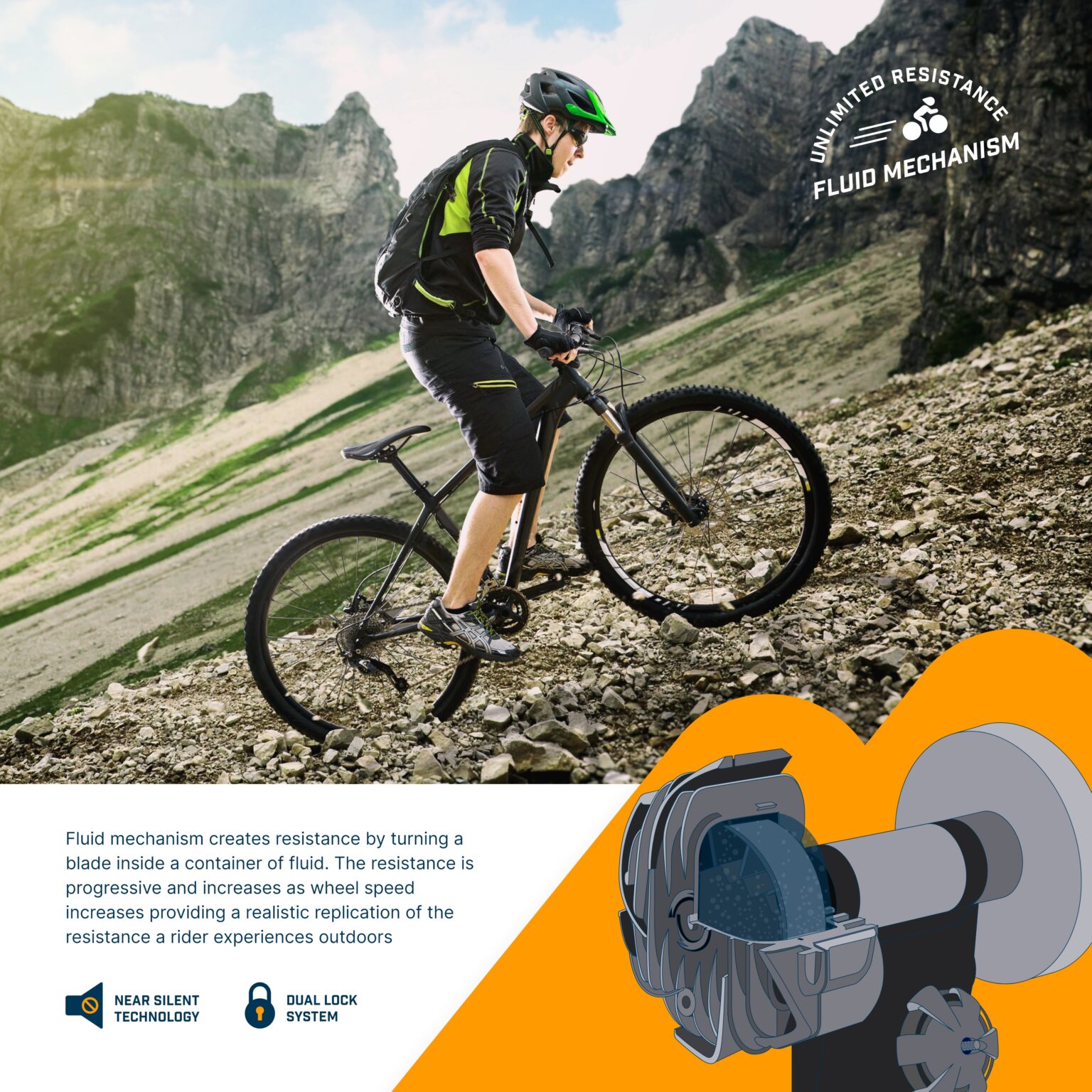 Bike Trainer Stand Fluid Flywheel Alpcour