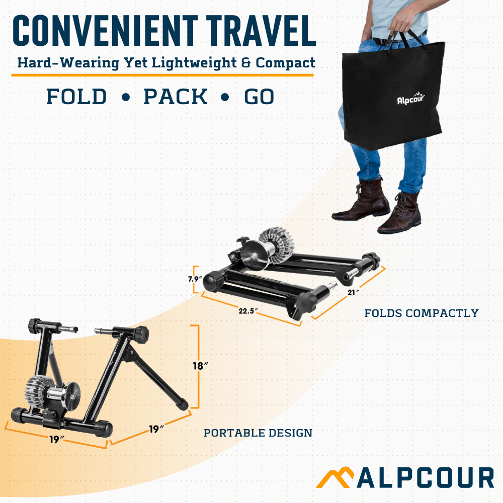 Bike Trainer Stand Fluid Flywheel Alpcour