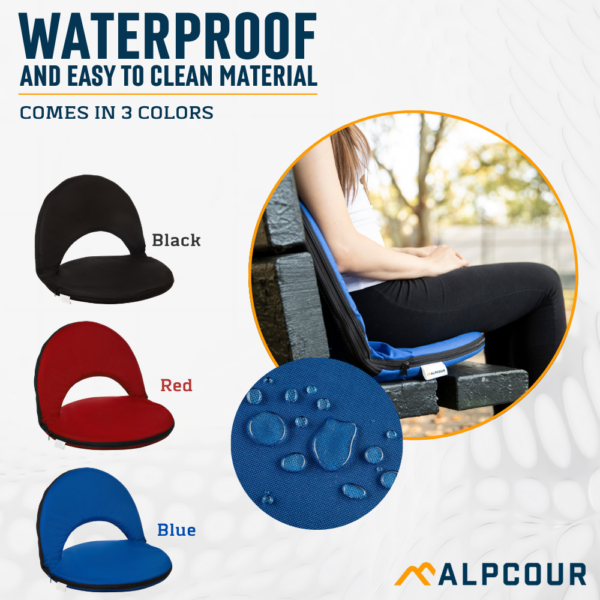 Alpcour Folding Stadium Seat 25-inch Extra Wide Padded Adults Camping NEW 