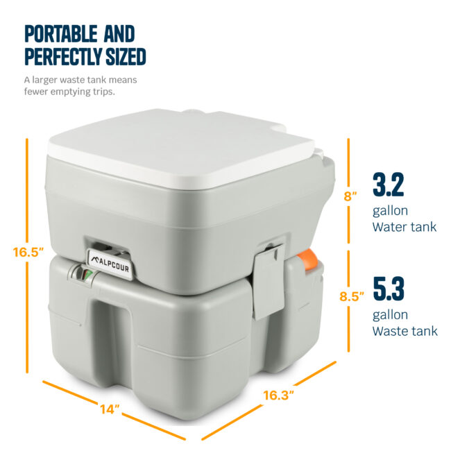 Alpcour Compact Portable Toilet - Alpcour