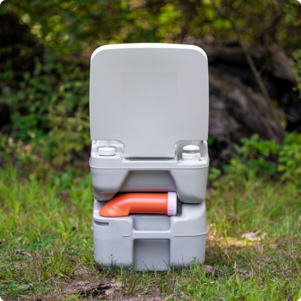 20L WC Toilette Chimique Portable Camping Blanc 410 x 350 x 410 mm