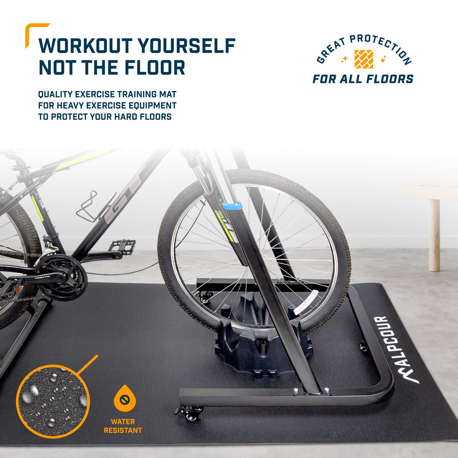 Bike Trainer Mat 36”x78” Alpcour