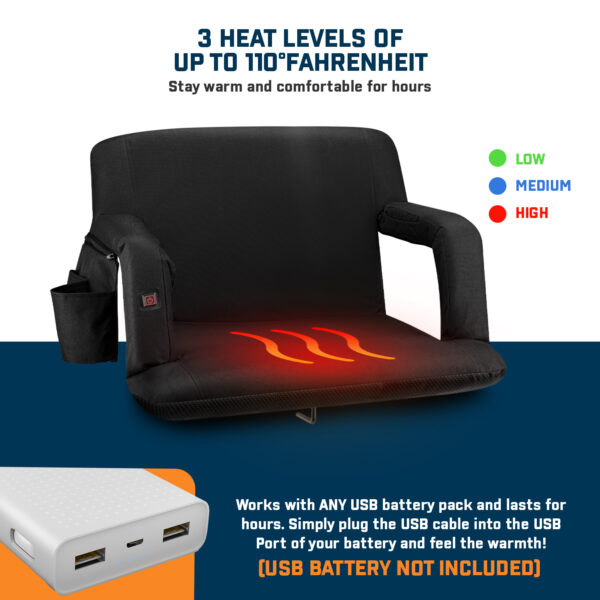 usb heated stadium seat