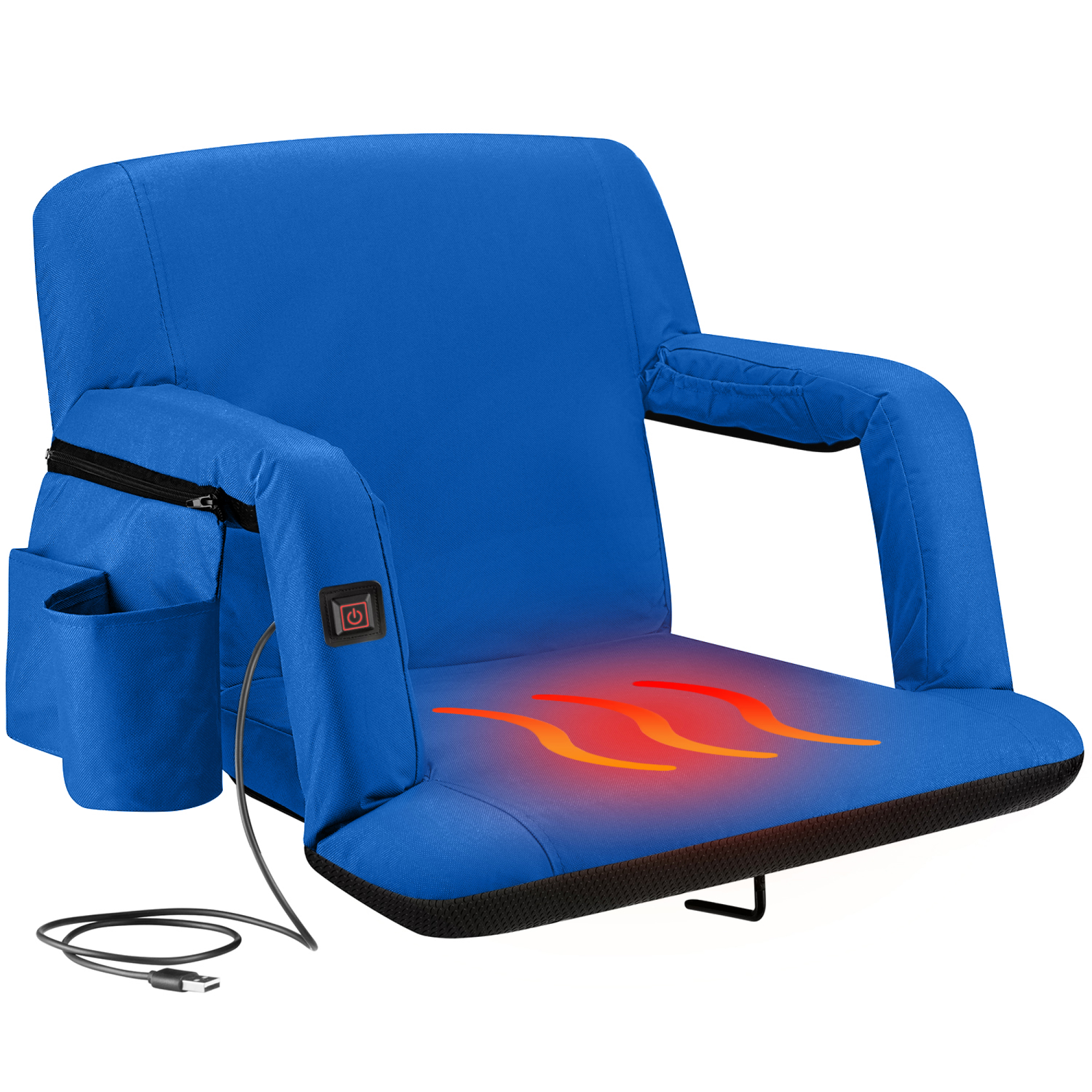 Heated and Massaging Stadium Seat Cushion