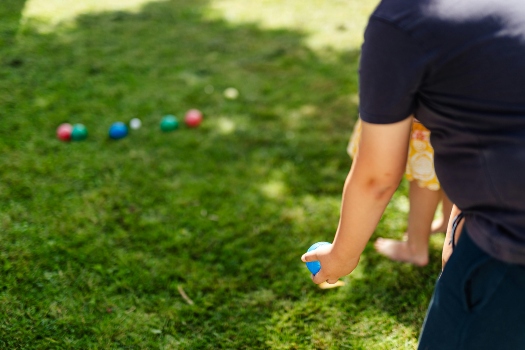 playing outdoors with kids